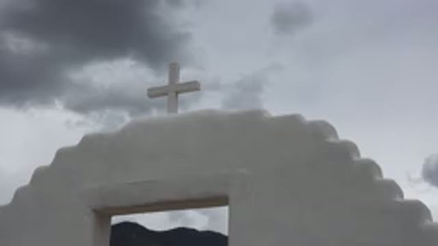 TAOS NEW MEXICO-2015: A Beautiful Catholic Chapel At Dusk