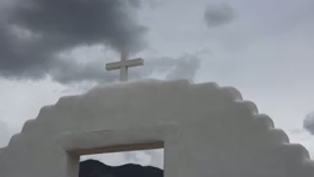 TAOS NEW MEXICO-2015: Facade Of A Building Which Is Probably A Church