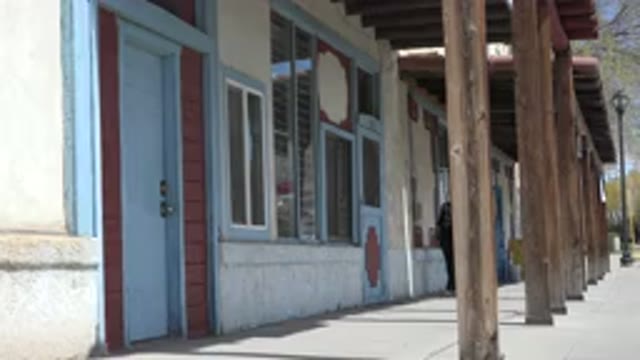 TAOS NEW MEXICO-2015: The Facade of a Modern Apartment Building