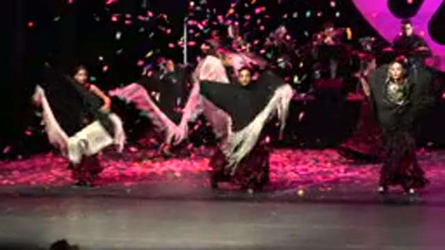 CABO SAN LUCAS MEXICO-2019: Beautiful Girl Dressed In Festive Attire Dancing On Stage