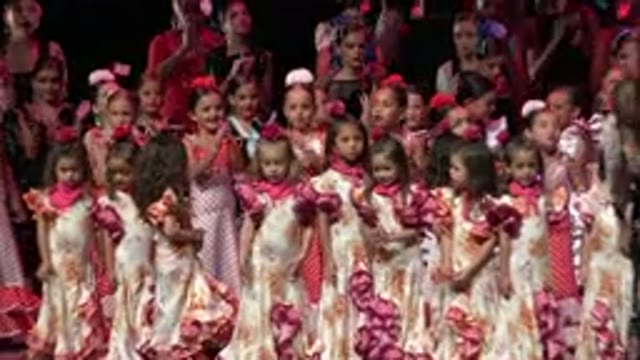 CABO SAN LUCAS MEXICO-2019: A Group Of Kids Clapping On Stage After A Performance