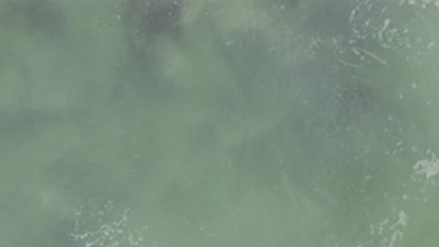EAST CAPE BCS MEXICO-2017: Aerial View of Murky Ocean Water with Cloudy Waves