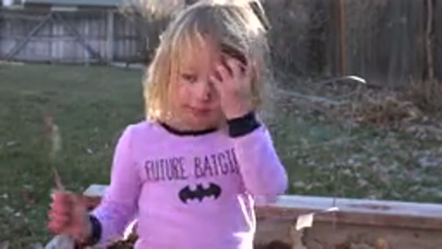 WESTMINSTER COLORADO-2019: Girl Playing and Having Fun in Backyard