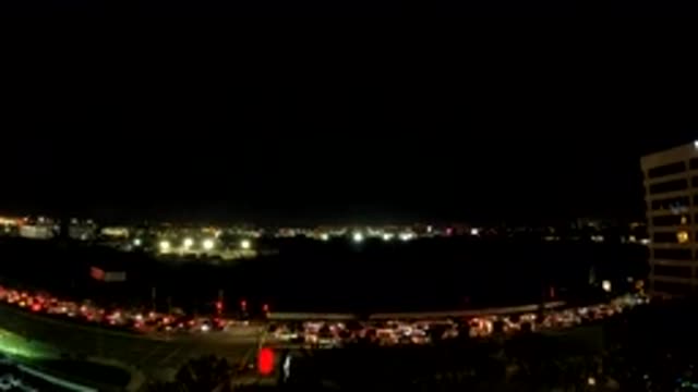 LOS ANGELES CALIFORNIA-2019: Cars On A Road In A City During The Night Time