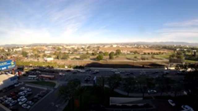 LOS ANGELES CALIFORNIA-2019: Cars Flow Accelerating On Highway In The City