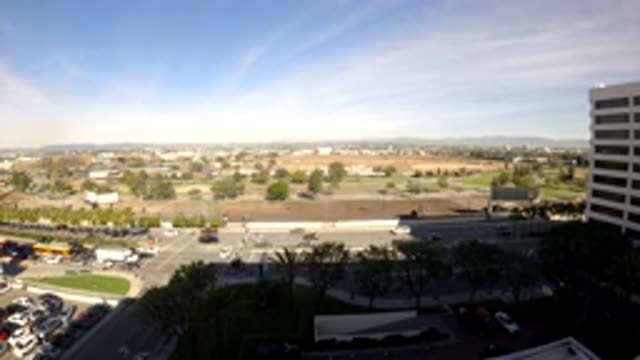 LOS ANGELES CALIFORNIA-2019: Birds Eye View of Major Intersection in City