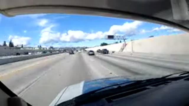CENTRAL COAST CALIFORNIA-2019: Fascinating Car Speeding Through The Highway