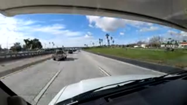 CENTRAL COAST CALIFORNIA-2019: A Dash Camera Records Heavy Vehicular Traffic On
