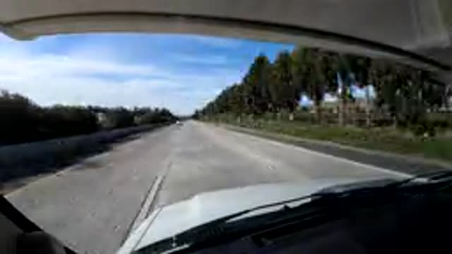 CENTRAL COAST CALIFORNIA-2019: Camera On The Dash Of A Car While It Drives