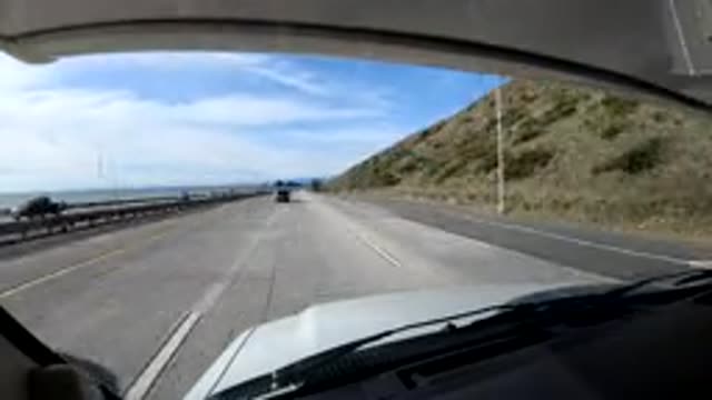 CENTRAL COAST CALIFORNIA-2019: Accelerated Street View From Inside A Car In A