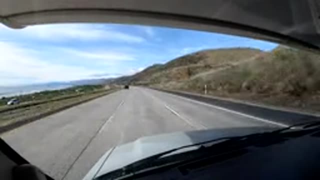 CENTRAL COAST CALIFORNIA-2019: Speeding On The Highway On A Sunny Day