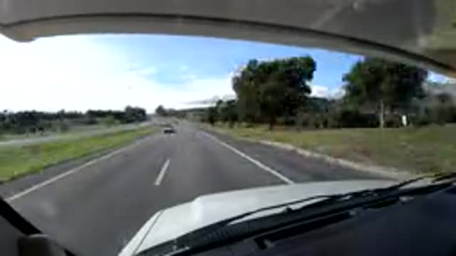 CENTRAL COAST CALIFORNIA-2019: Car On High Speed Road Needs Twice The Attention