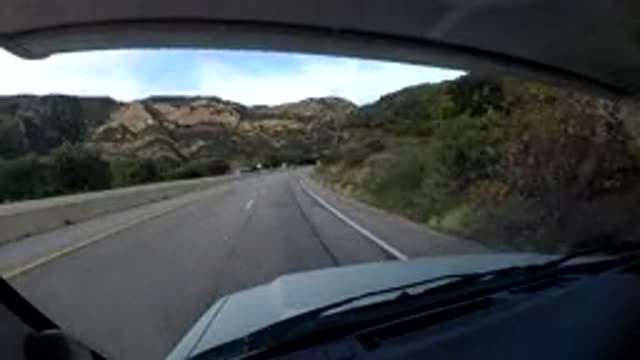 CENTRAL COAST CALIFORNIA-2019: Cute Amazing Car Walking Down The Road