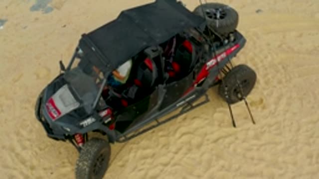 LAGUNA BEACH LOS CABOS BCS MEXICO-2021: Off-Road Buggy Moving Across Sand