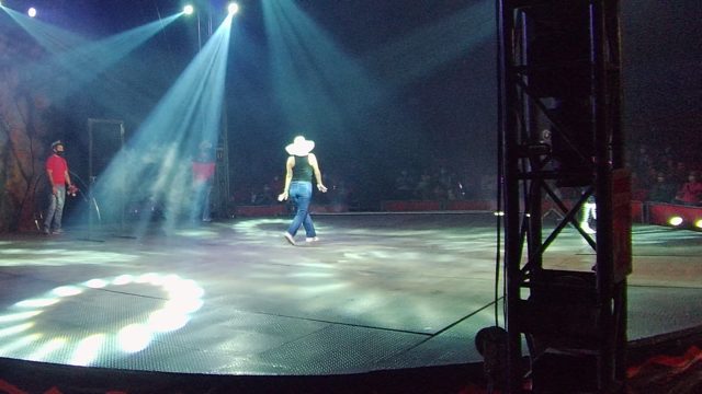 SAN JOSE DEL CABO BCS MEXICO-2022: Dancers Performing on a Lit Stage