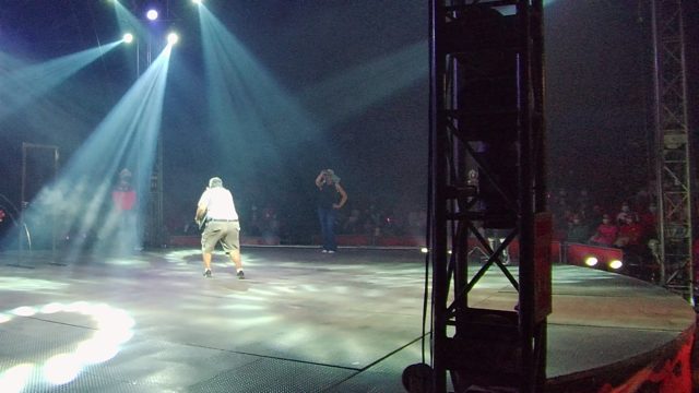 SAN JOSE DEL CABO BCS MEXICO-2022: Dancer Executing Dance Moves on a Lit Stage