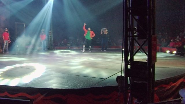SAN JOSE DEL CABO BCS MEXICO-2022: Dancer in Red Shirt Performs on Stage