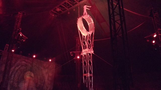 SAN JOSE DEL CABO BCS MEXICO-2022: Circus Aerialist on Suspended Ring