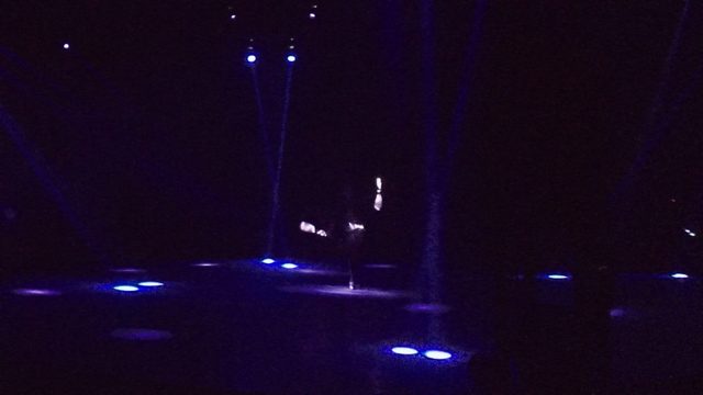 SAN JOSE DEL CABO BCS MEXICO-2022: Glowing Stick Performer on Dark Stage