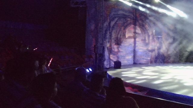 SAN JOSE DEL CABO BCS MEXICO-2022: Acrobatic Dancer Performs on Stage for Audience