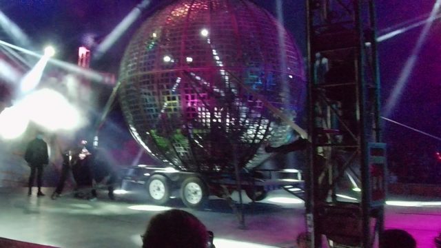 SAN JOSE DEL CABO BCS MEXICO-2022: Stage Performance with Giant Reflective Sphere and Performers