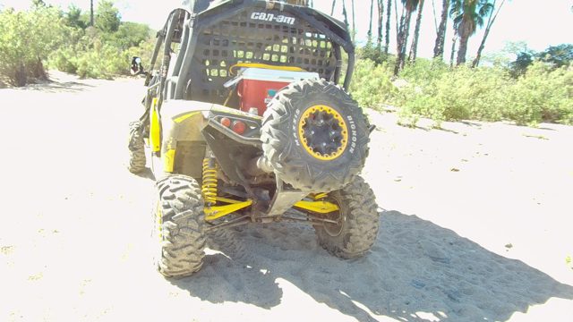 LOS CABOS BCS MEXICO-2022: Can-Am UTV on a Sandy Dirt Path