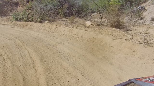 LOS CABOS BCS MEXICO-2022: Vehicle Driving on Dusty Unpaved Road