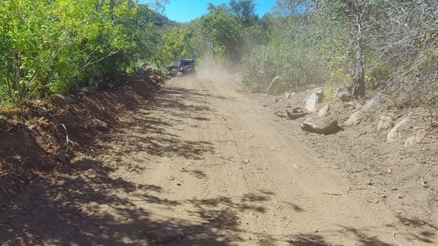 LOS CABOS BCS MEXICO-2022: Off-Road Vehicle Driving on Rocky Dirt Path