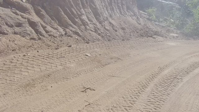 LOS CABOS BCS MEXICO-2022: Vehicle Kicking Up Dust on Mountain Dirt Road