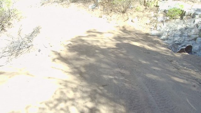 LOS CABOS BCS MEXICO-2022: Vehicle Navigating Winding Mountain Dirt Road