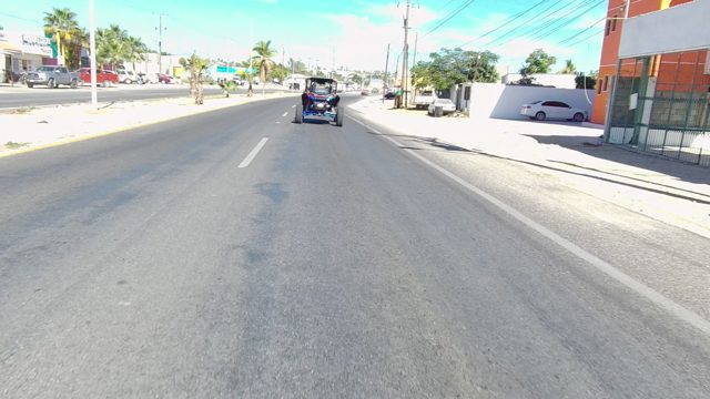 LOS CABOS BCS MEXICO-2022: Small Vehicle Traveling on Urban Street