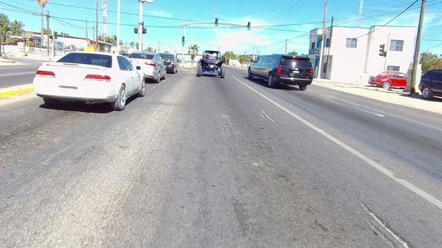 LOS CABOS BCS MEXICO-2022: Cars Driving on a Multi-lane City Street