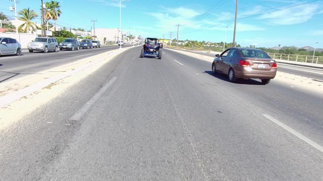 LOS CABOS BCS MEXICO-2022: Vehicles Moving on a Multi-lane Road