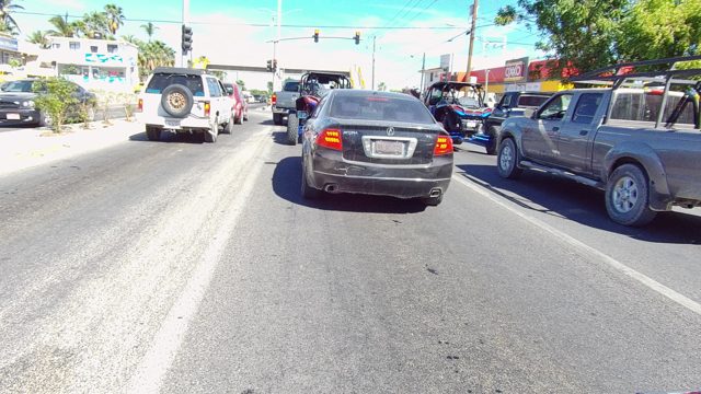 LOS CABOS BCS MEXICO-2022: Multi-lane Road Traffic with Passing Vehicles