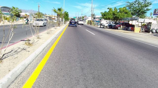 LOS CABOS BCS MEXICO-2022: City Street View From a Moving Vehicle