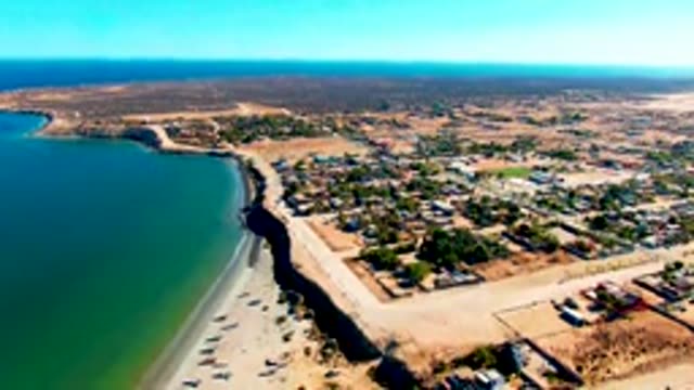SAN JUANICO BCS MEXICO-2022: Shifting Shadows Over Coastal Town and Beach