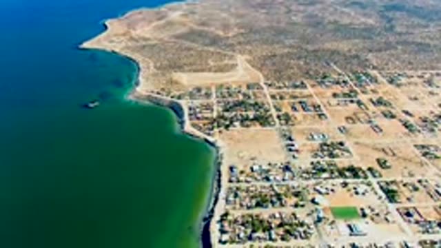 SAN JUANICO BCS MEXICO-2022: Coastal Town Shoreline with Tidal Changes