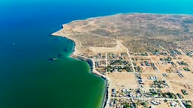SAN JUANICO BCS MEXICO-2022: Coastal Settlement and Airstrip From Above