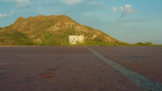 CABO PULMO LOS CABOS BCS MEXICO-2022: Roadside Mountain View with Shifting Sunlight