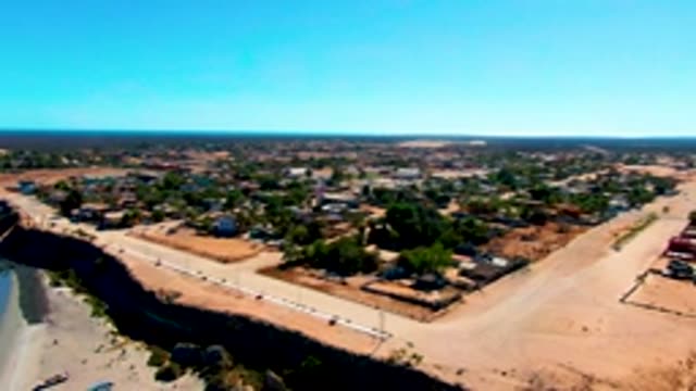 SAN JUANICO BCS MEXICO-2022: Coastal Road and Beach From Above