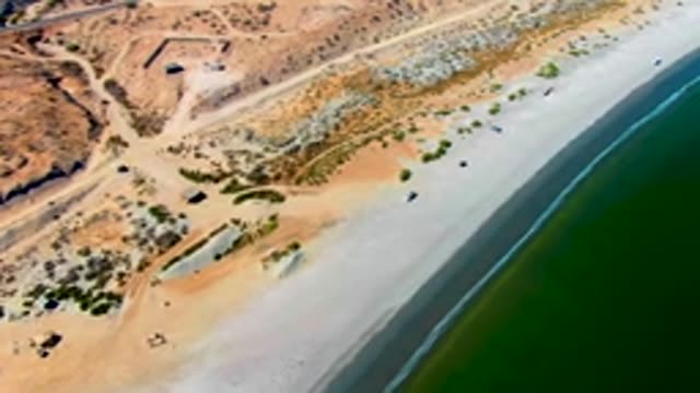 SAN JUANICO BCS MEXICO-2022: Desert Coastline with Sandy Shore and Ocean