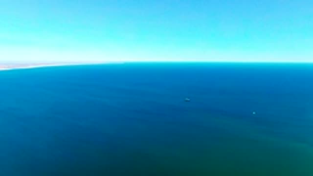 SAN JUANICO BCS MEXICO-2022: Coastline Receding As Drone Flies over Open Ocean