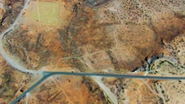 SAN JUANICO BCS MEXICO-2022: Desert Road and Shifting Arid Landscape