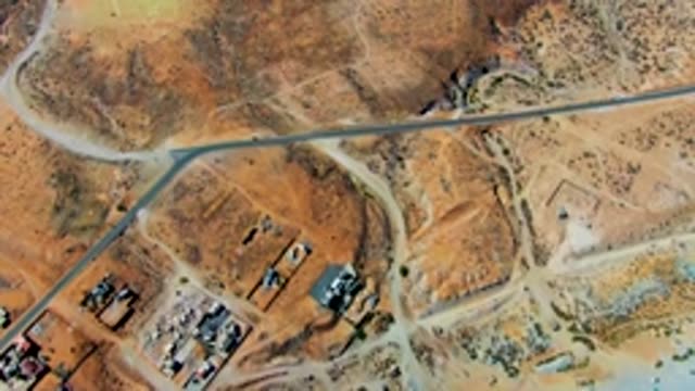SAN JUANICO BCS MEXICO-2022: Desert Road and Industrial Structures From Above