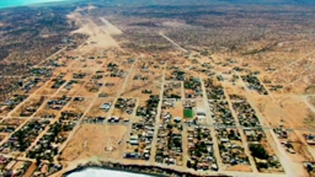 SAN JUANICO BCS MEXICO-2022: Desert Settlement Grid with Reservoir and Roads