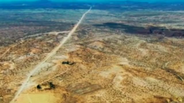 SAN JUANICO BCS MEXICO-2022: Desert Road and Small Camp From Above