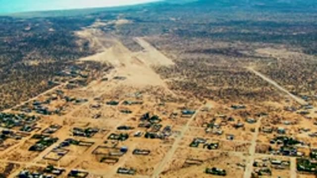 SAN JUANICO BCS MEXICO-2022: Desert Settlement with Ocean in Background