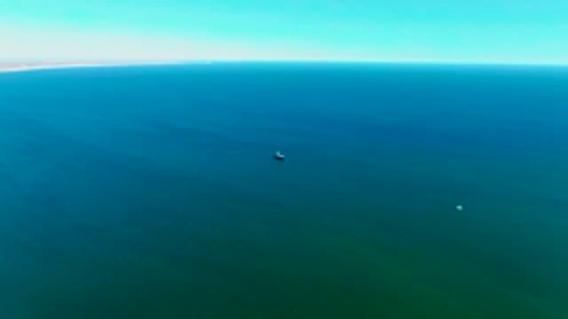 SAN JUANICO BCS MEXICO-2022: Calm Ocean with Boats From Above