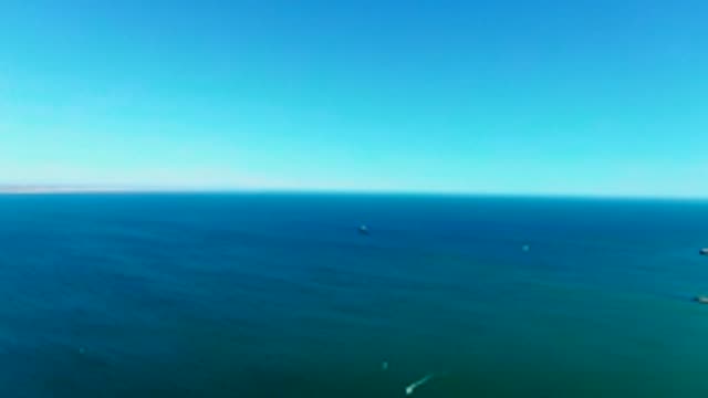 SAN JUANICO BCS MEXICO-2022: Calm Ocean and Distant Boats From Above