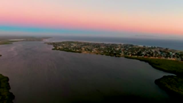 SAN CARLOS BCS MEXICO-2022: Coastal Town and Estuary at Sunset